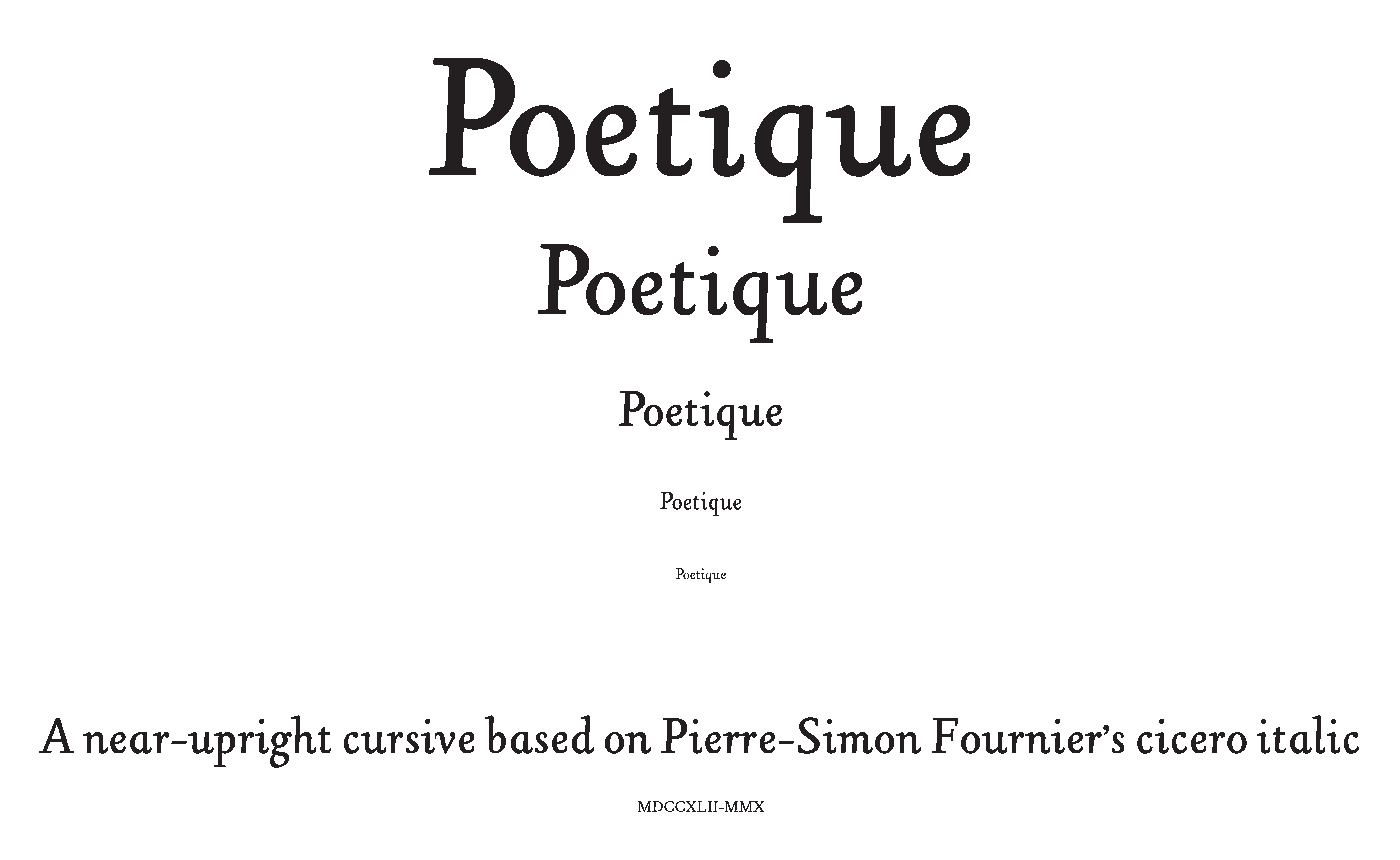 Poetique specimen